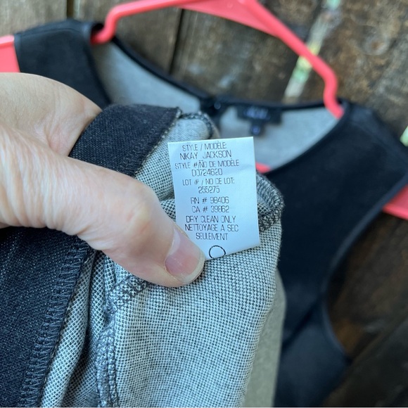 Theory Nikay Jackson Wool Blend A-Line Sleeveless Dress NWOT Dark Charcoal Sz 12 - Picture 5 of 13